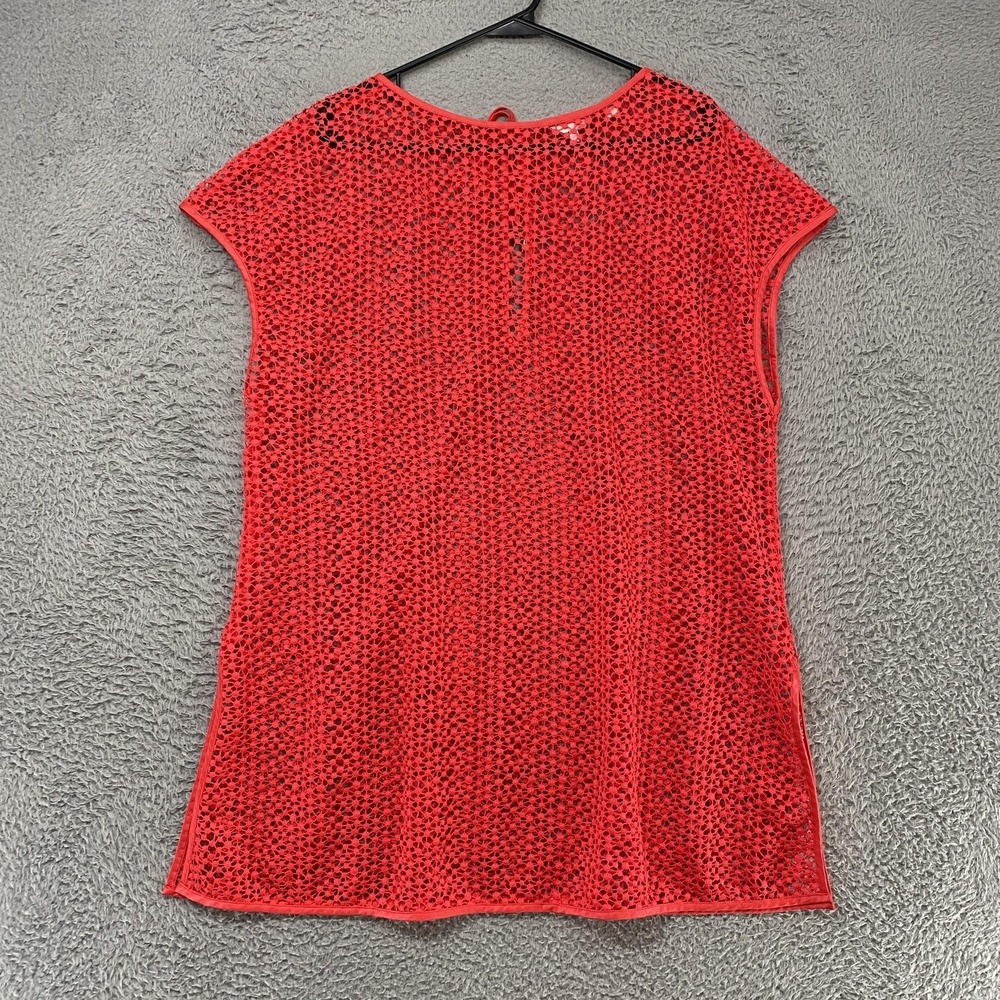 Ted Baker Cover Up Womens Medium Crochet Sheer Beaded Swim Beach Tunic Dress